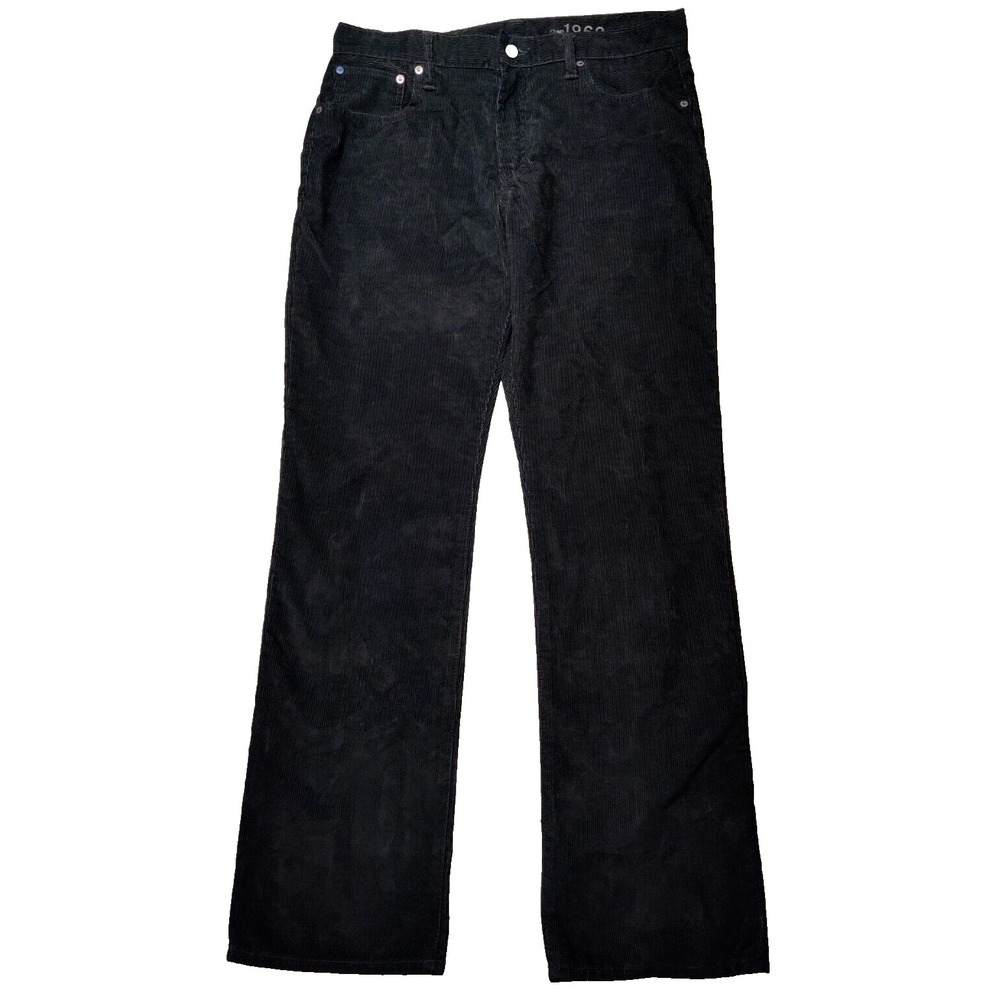 GAP 1969‎ STANDARD Men 33X32 (Actual 35X33) Black Corduroy Pants READ